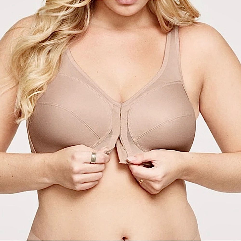 •Glamorise 36F Posture Back Support Nude Bra! NEW!